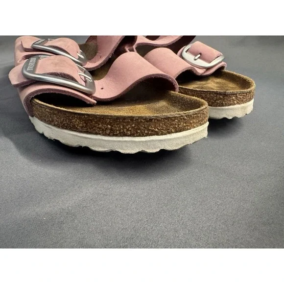 Birkenstock Arizona Big Buckle Orchid Pink Nubuck Slides Sandals  Sz 40 (9) - Picture 3 of 8